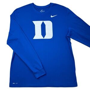Nike Duke University Blue Devils Men’s Logo Graphic Long Sleeve t-shirt XL